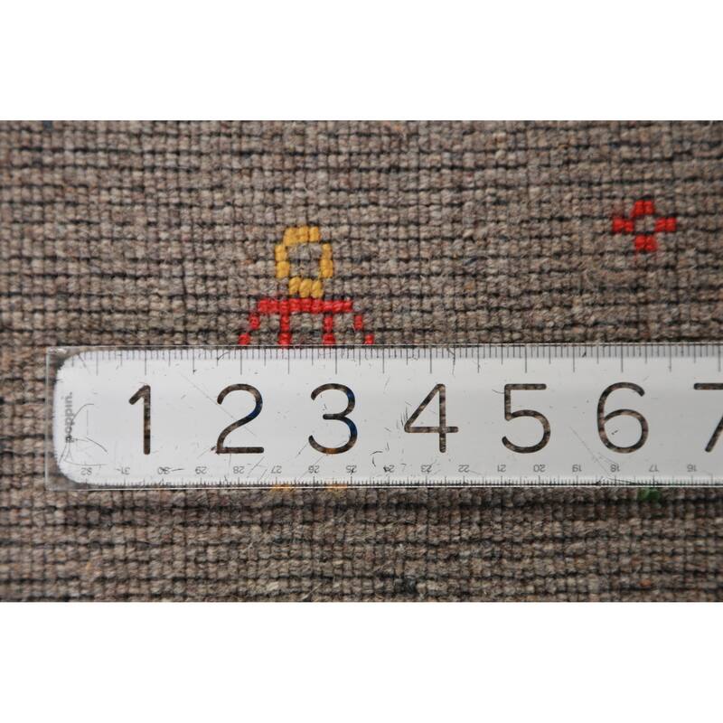 Tribal Gabbeh Indian Area Rug Handmade Oriental Wool Carpet - 8'2" x 9'10"