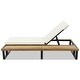 preview thumbnail 16 of 18, Outdoor Chaise Lounge Chair with 5-Position Adjustable Backrest and Wood Side Table