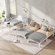 preview thumbnail 15 of 22, Twin Over Twin & Twin Bunk Beds for 3, Metal Triple Bunk Bed Twin XL Over Twin