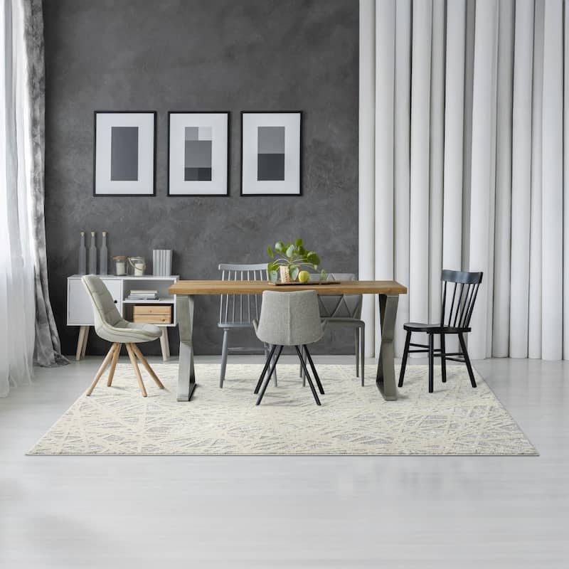 Luxe Weavers Geometric Abstract Lines Area Rug