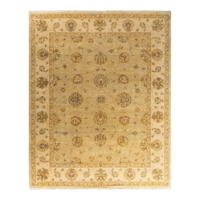 Oushak One-of-a-Kind Hand-Knotted Area Rug - Gold, 8' 1" x 10' 0" - 8' 1" x 10' 0"
