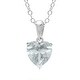 preview thumbnail 8 of 19, Heart-Shaped Birthstone Sterling Silver Pendant Necklace
