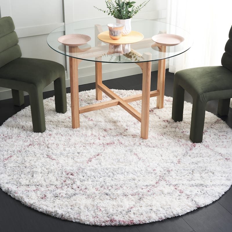 SAFAVIEH Fontana Shag Marye Modern Trellis 2-inch Thick Rug