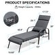 preview thumbnail 22 of 25, Patio Adjustable Chaise Lounge Chair with Cushion and Pillow for Outdoor & Indoor
