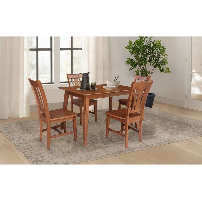 International Concepts Solid Wood Extension Dining Set