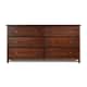 Grain Wood Furniture Shaker-style 6-drawer Solid Wood Dresser - Cherry