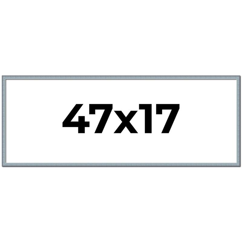 47x17 Frame Rustic Sky Blue Solid Wood Picture Frame | 0.75 Inch
