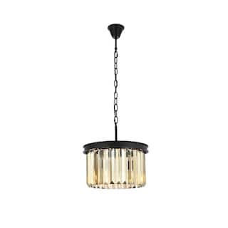 Royce Edge 3-Light Matte Black Pendant