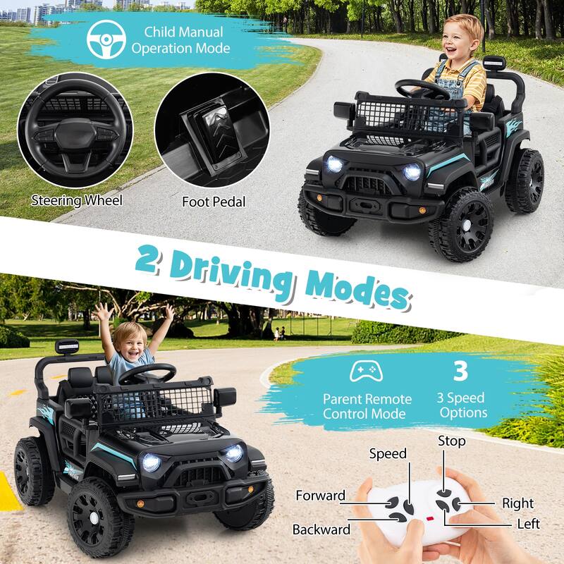 Gymax Kids Ride on Car Truck 12V Battery Powered Electric Vehicle w/