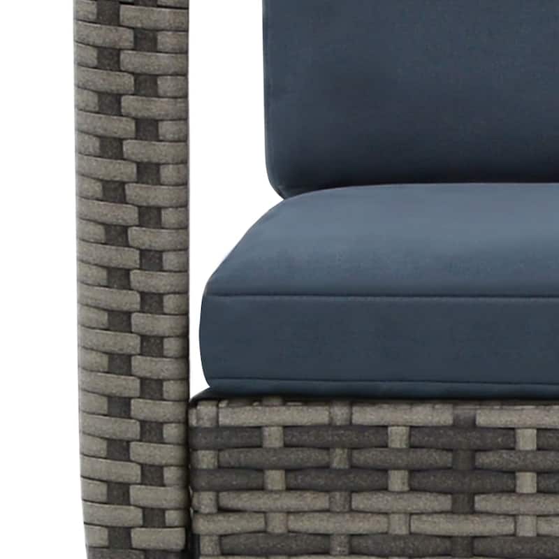 vidaXL Garden Rocking Chair Poly Rattan Anthracite - 25.2" x 39.8" x 35.8"