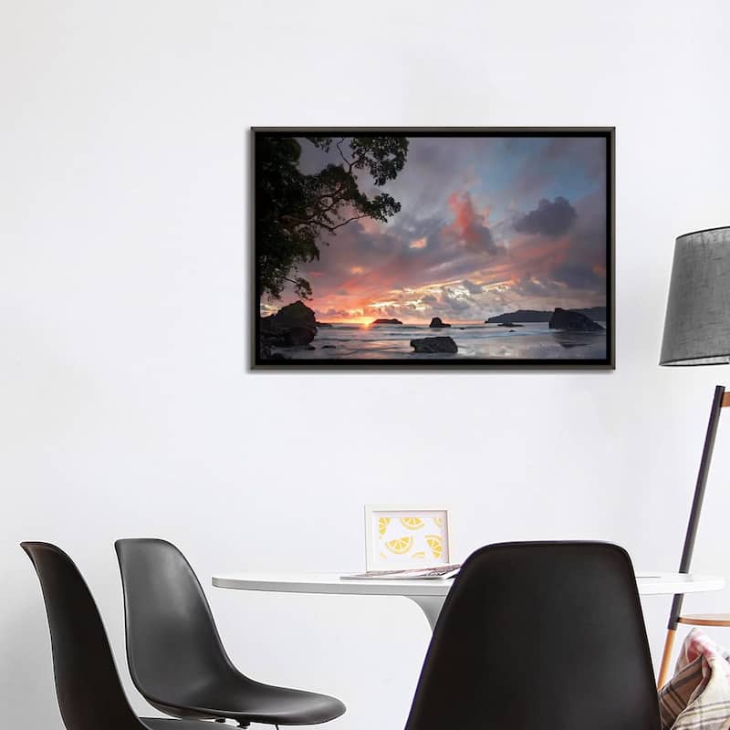 "Beach And Coastline, Manuel Antonio National Park, Costa Rica" by Tim Fitzharris Framed