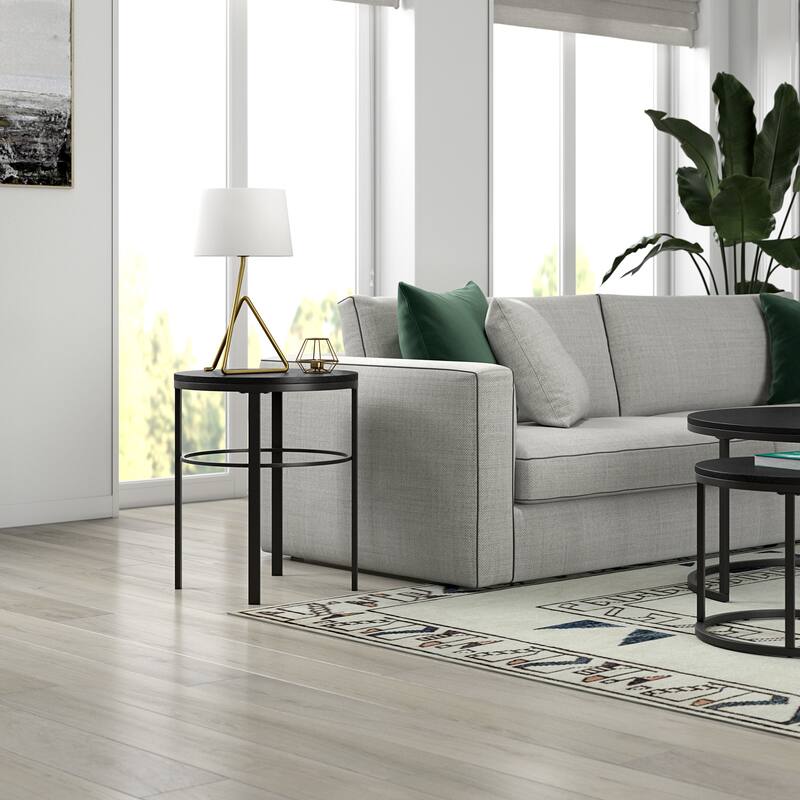 Gaia 20" Wide Round Side Table with MDF Top
