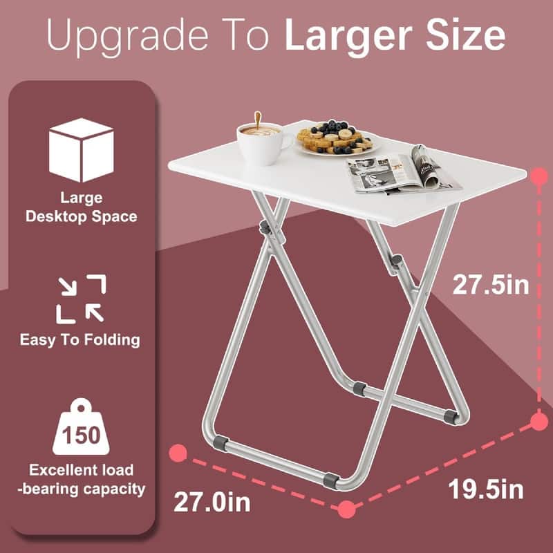 Tv Dinner Tray Table - 27"D x 19.5"W x 27.5"H