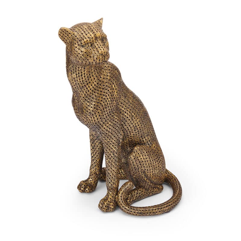 Elements Gold Resin Leopard Décor, 9 Inch