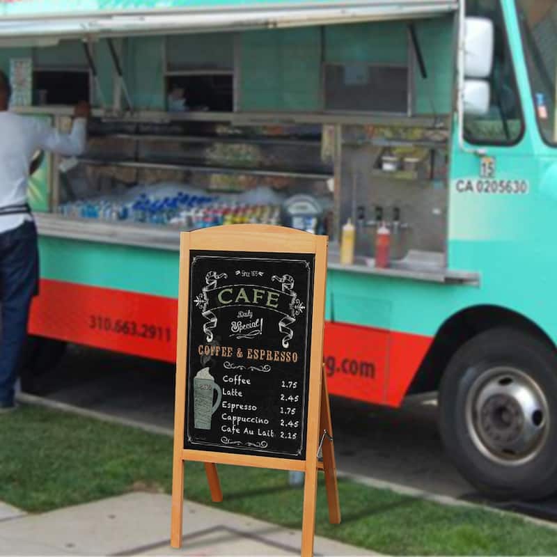 Chalkboard A Board Magnetic A Frame Blackboard Sandwich Board Wood - 35"W x 17" H