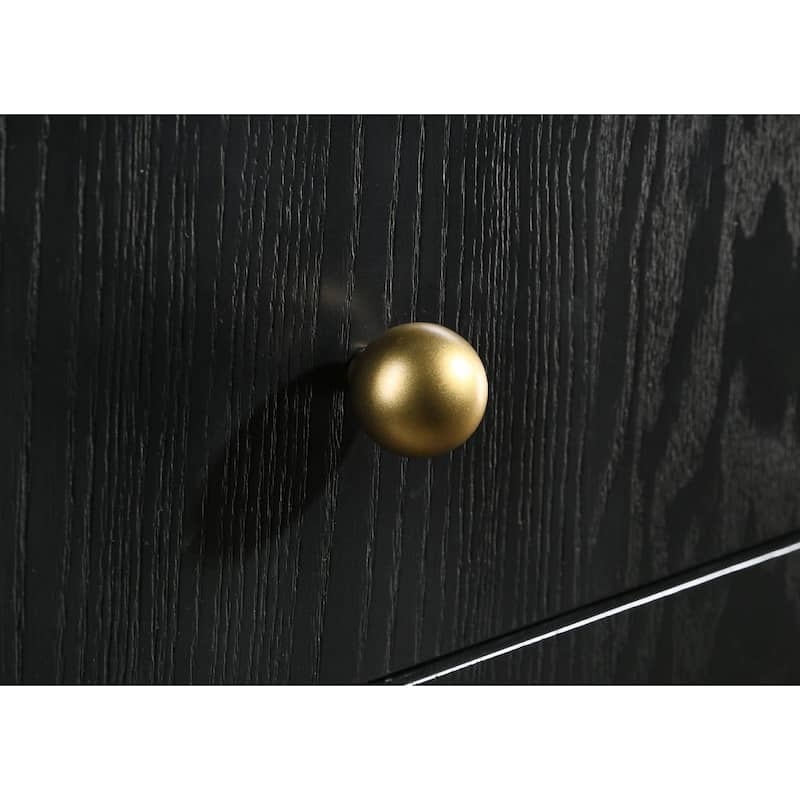 Anser Black 2-Drawer Vanity Desk