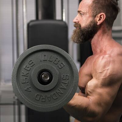 Olympic Weight Plates 10LB Plates Standard 2" Exercise Weights Weightlifting and Bodybuilding