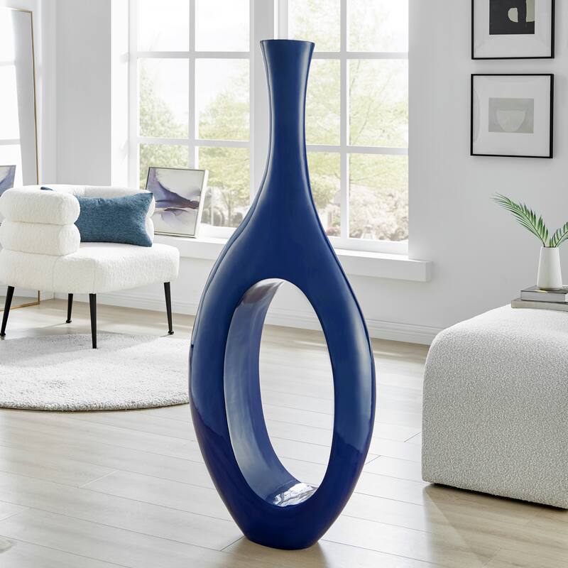Trombone Modern Handmade Resin Vase Set