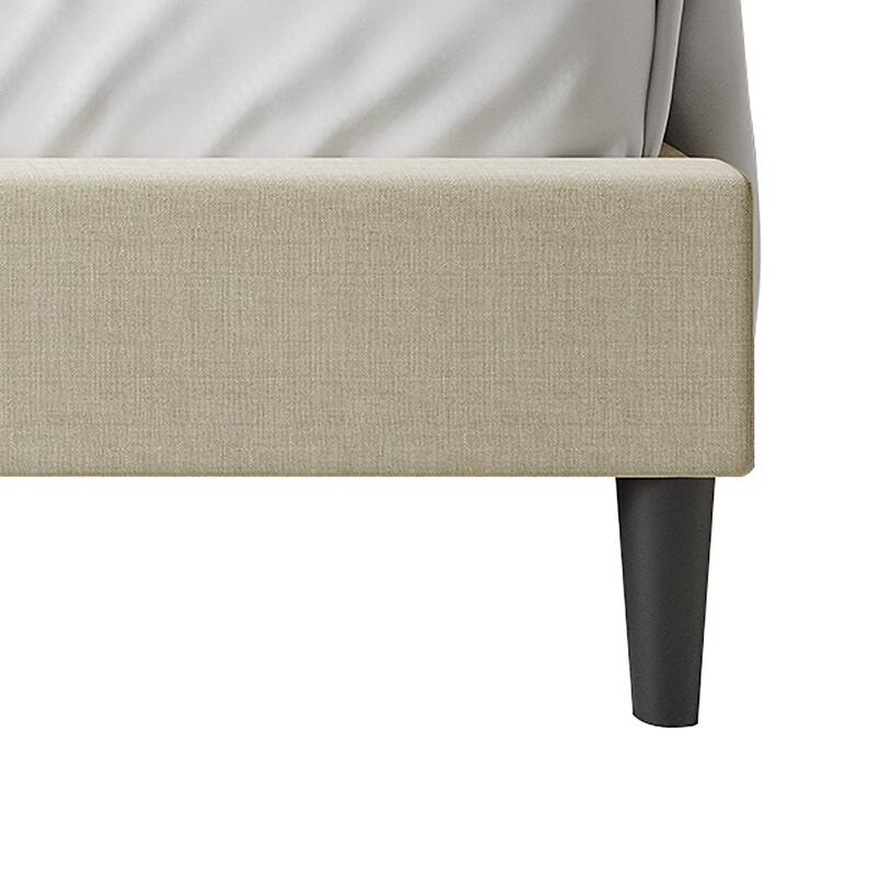 CraftPorch Classic Diamond Button Tufted Upholstered Platform Bed