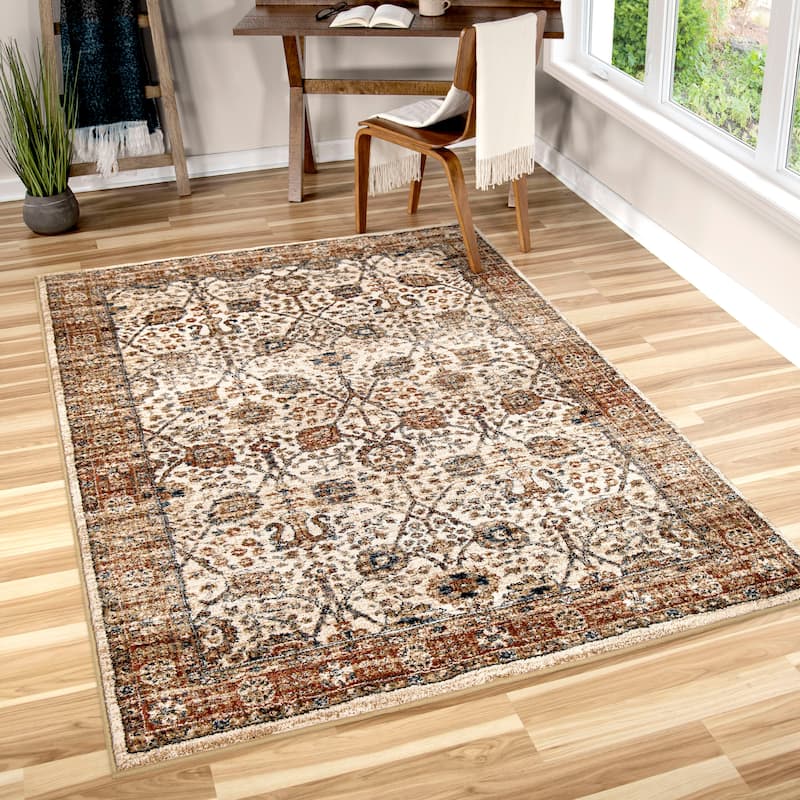 Orian Rugs Aria Tree Of Life Traditional Stain Resistant Area Rug