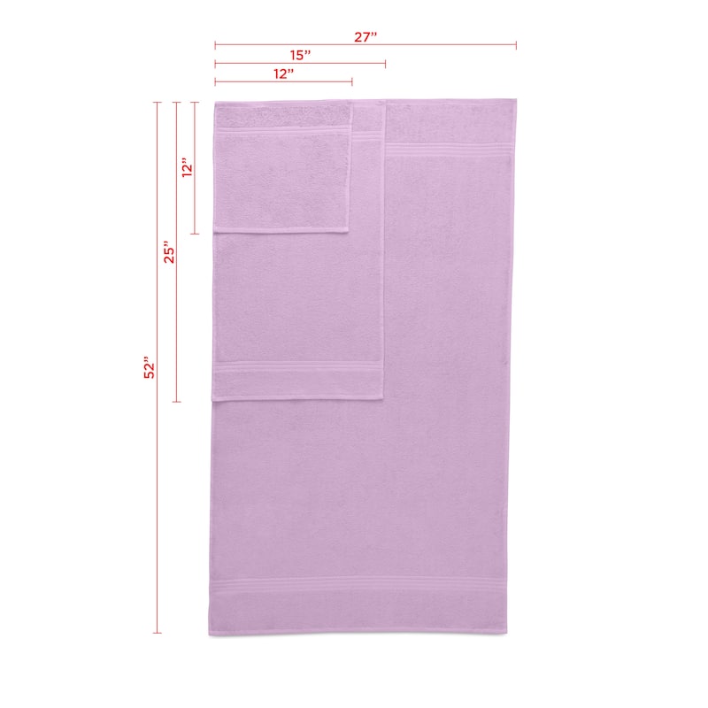 Superior Miami 100% Cotton 6-Piece Towel Set - Lightweight & Quick Drying