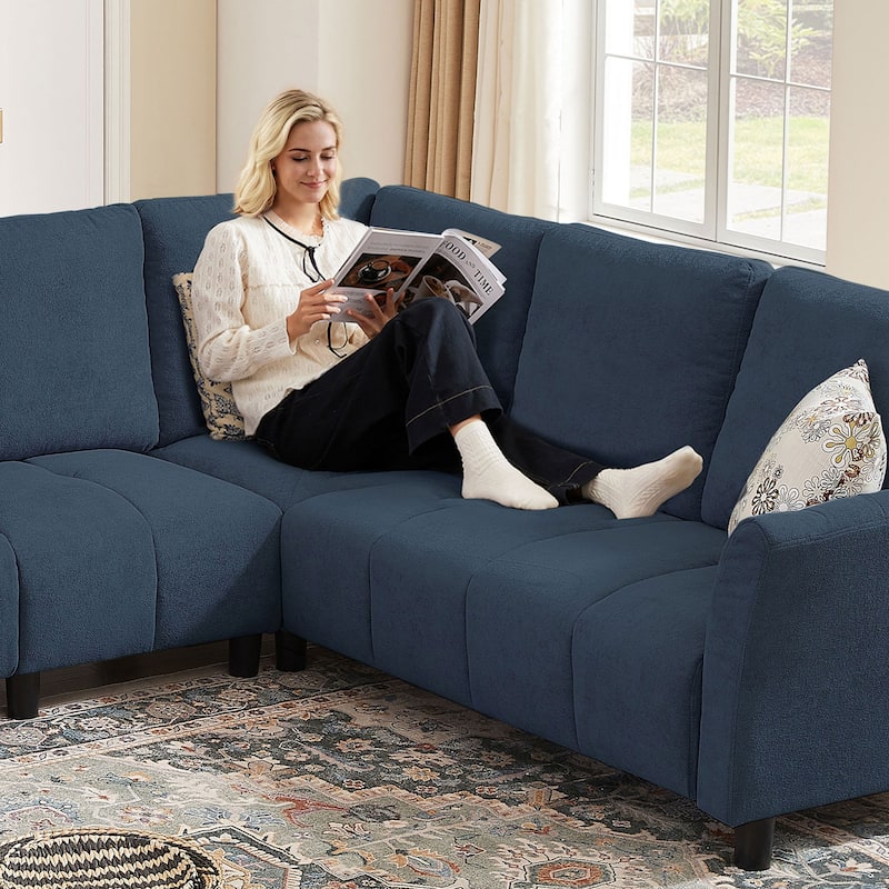 "102.56" Wide Reversible Sectional Sofa with Corner Lounge Seat