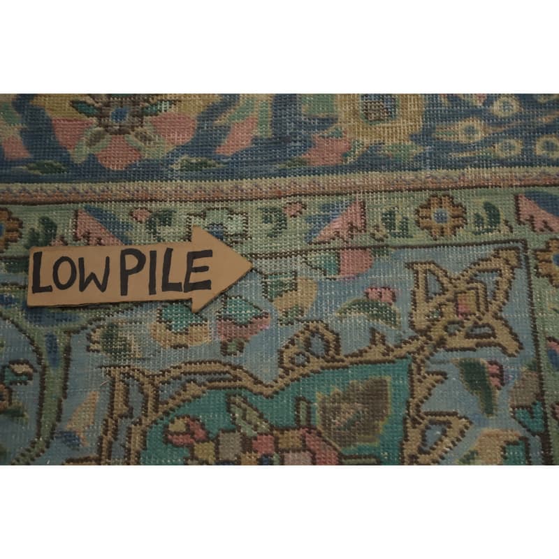 Hand Knotted Oriental 100% Wool Carpet Traditional Floral Oranges & Rust Tabriz Area Rug - 12' 1'' X 9' 1''