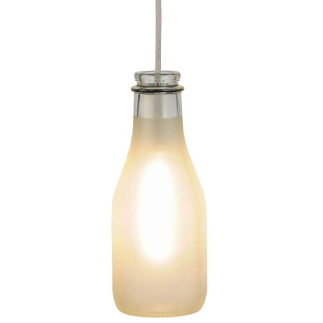 Meyda Tiffany 147520 Milk Bottle 5" Wide Mini Pendant - Natural