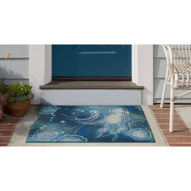 Liora Manne Esencia Jelly Fish Indoor/Outdoor Mat