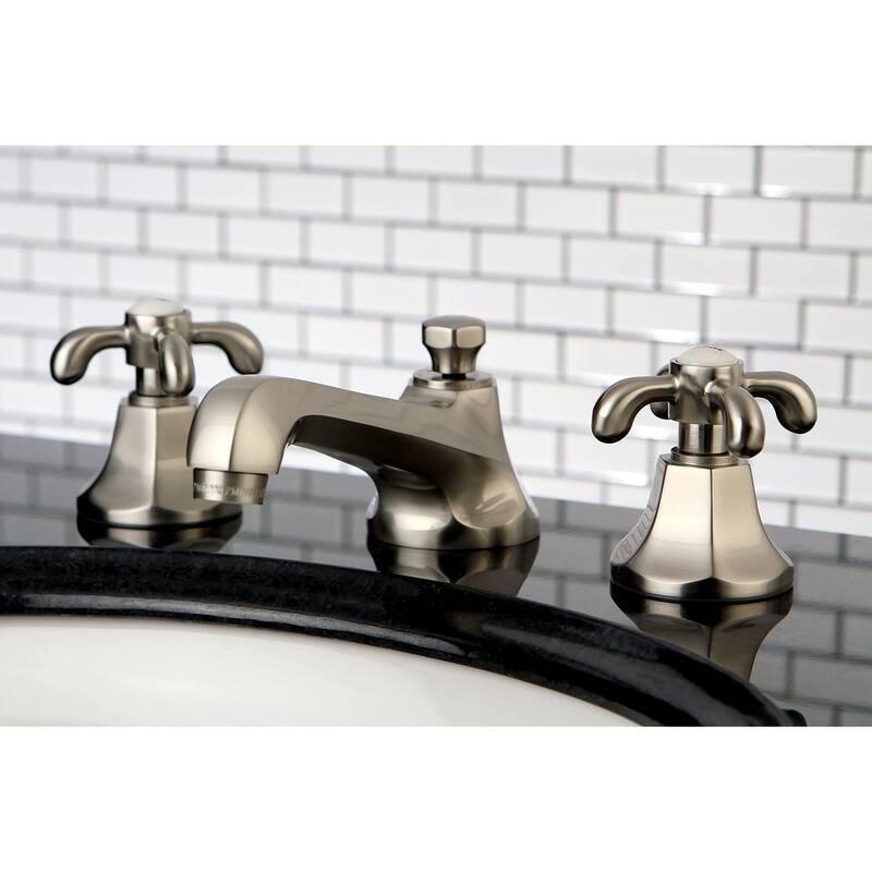 Kingston Brass French Country 8 in. Widespread Bathroom Faucet - Brushed Nickel