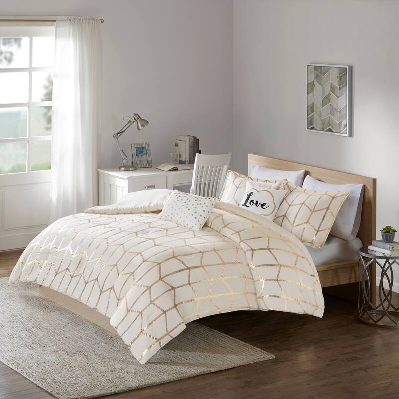 Intelligent Design Khloe 5-pc. Metallic Printed Comforter Set