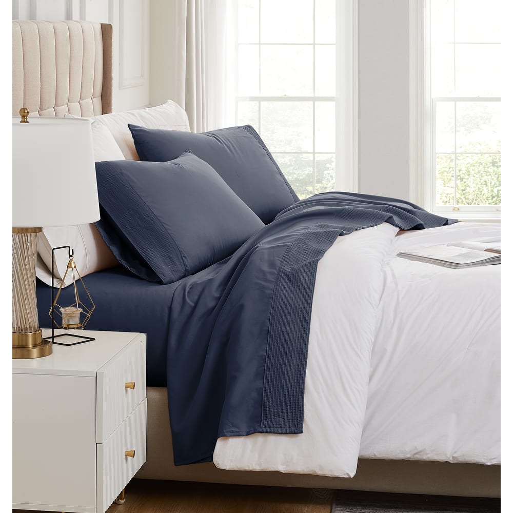 Vilano 21-inch Extra Deep Pocket 4-Piece Bed Sheet Set with Pleated Hem