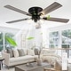 preview thumbnail 23 of 32, Cusp Barn 52/60" Farmhouse 5-Blade Flush Mount Indoor Standard Ceiling Fan with Remote Control and Clear Glass Shade