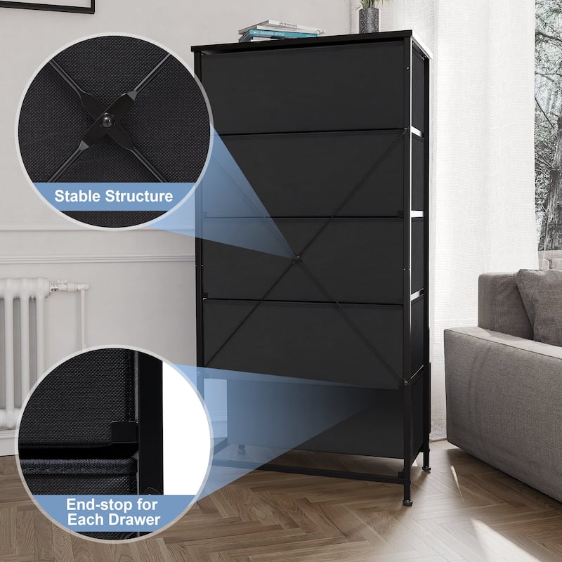5 Drawers Vertical Dresser Storage Tower Organizer Unit for Bedroom