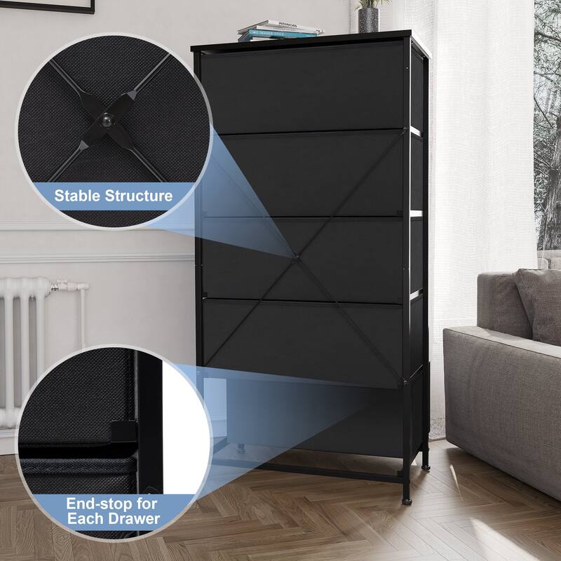 5 Drawers Vertical Dresser Storage Tower Organizer Unit for Bedroom