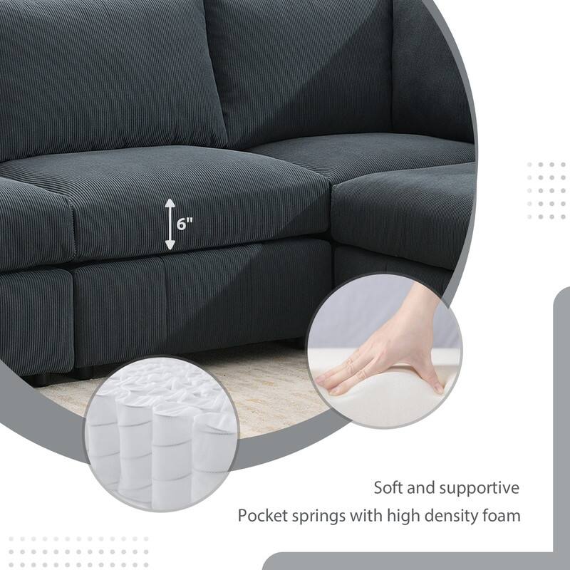 93 "modern sectional sofa, vertical stripes, 5 seat armless sofa
