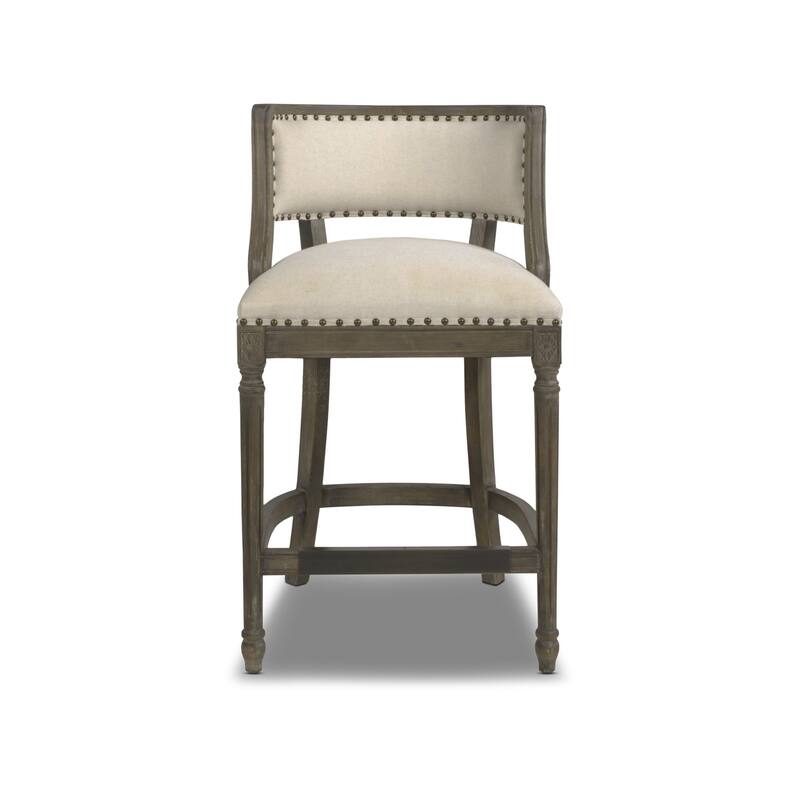 Farmhouse Counter Height Bar Stool with Backrest