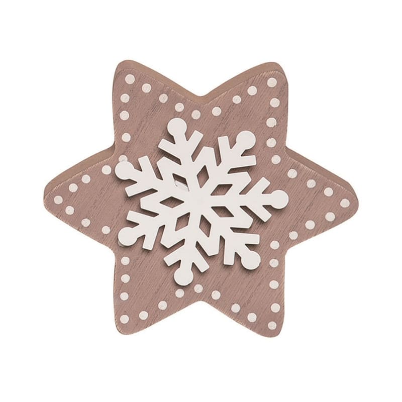 Transpac Winter White Red Gold Wood Tabletop Figurines Decorations Set of 3, 5.91H inches