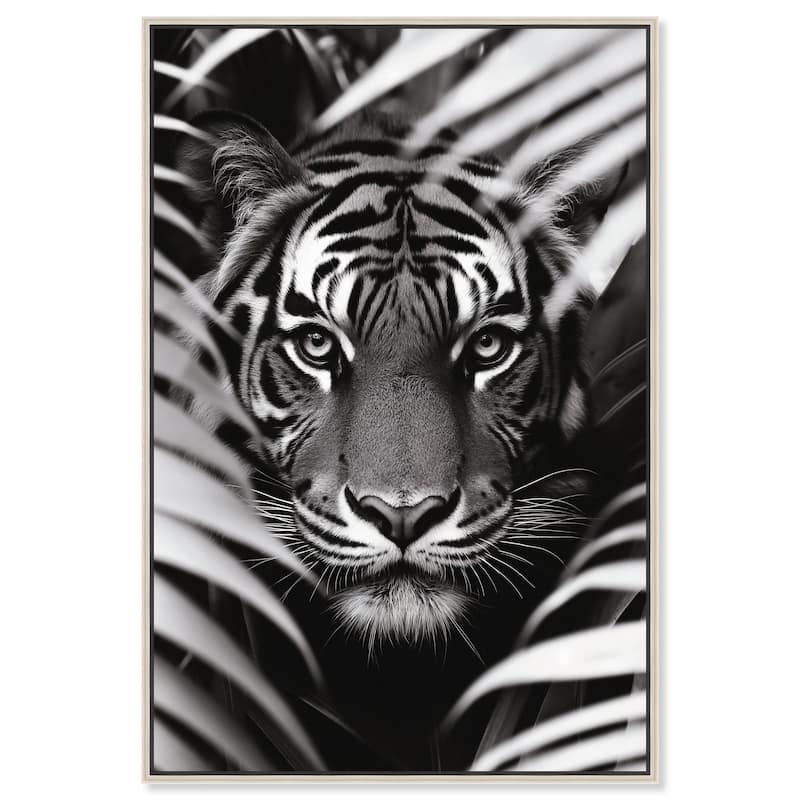 Hunter's Eyes Canvas by Art Remedy - 36" x 54" - Silver