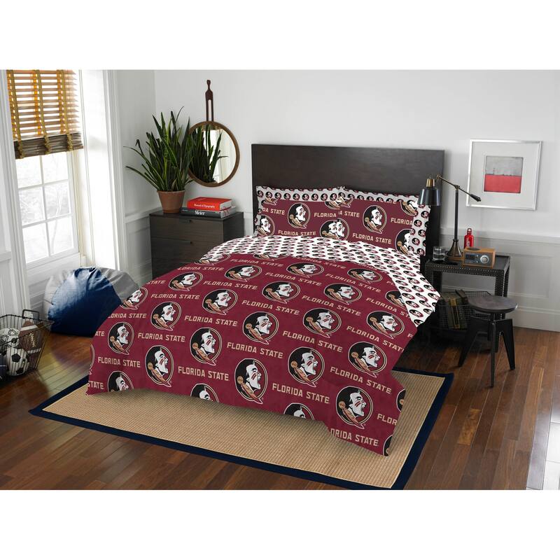 NCAA Rotary 7-piece Queen Bed in a Bag Set - Florida State Seminoles - Queen