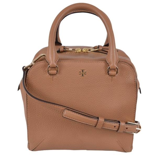 Tory Burch Tigers Eye Tan Leather Robinson Mini Crossbody Satchel Purse