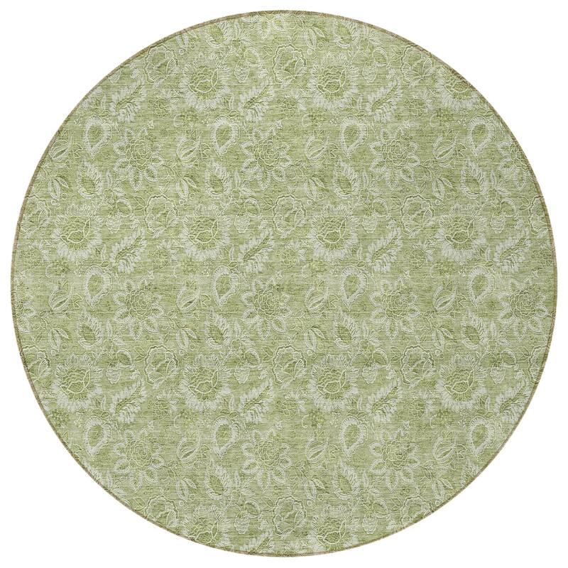HomeRoots Floral Transitional Rectangle Outdoor Rug