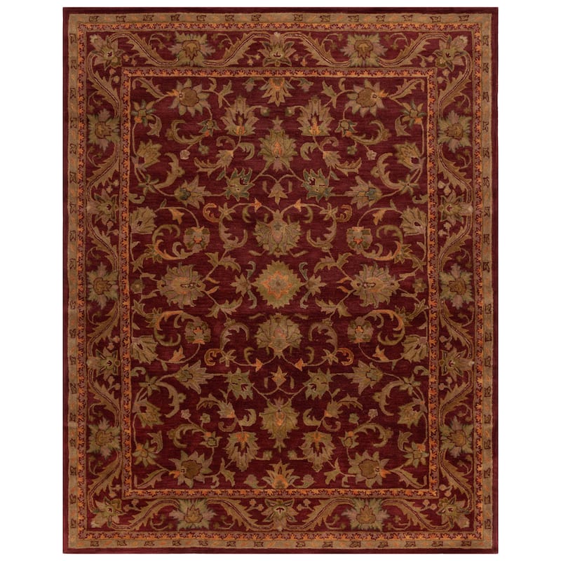 SAFAVIEH Handmade Antiquity Talvikki Traditional Oriental Wool Rug - 12' x 18' - Wine/Gold