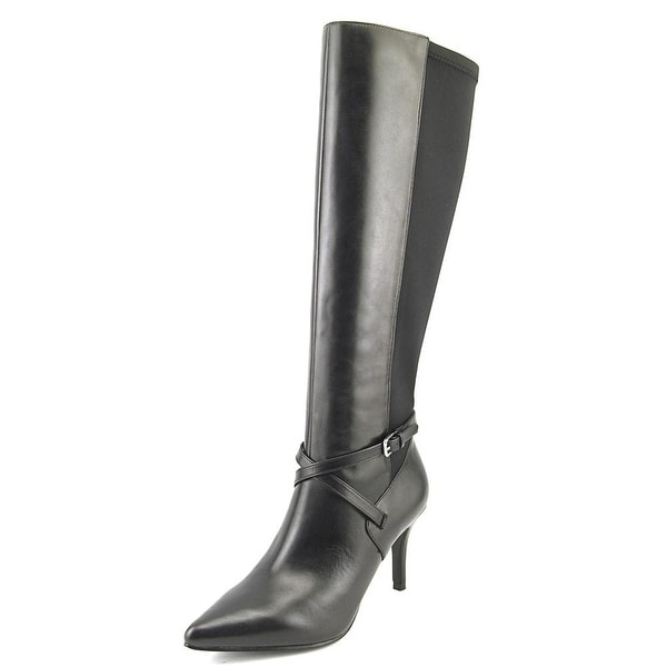 Nine West Sosheeko Pointed Toe Leather Knee High Boot