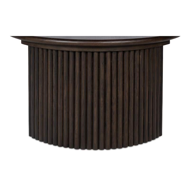 NADAAL STUDIOS Pence, Small Oval Coffee Table, Dark Brown
