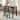 3-Piece Counter Height Glossy Print Marble Breakfast Table with Stools