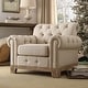 preview thumbnail 1 of 15, Greenwich Tufted Scroll Arm Nailhead Chesterfield Chair by iNSPIRE Q Artisan