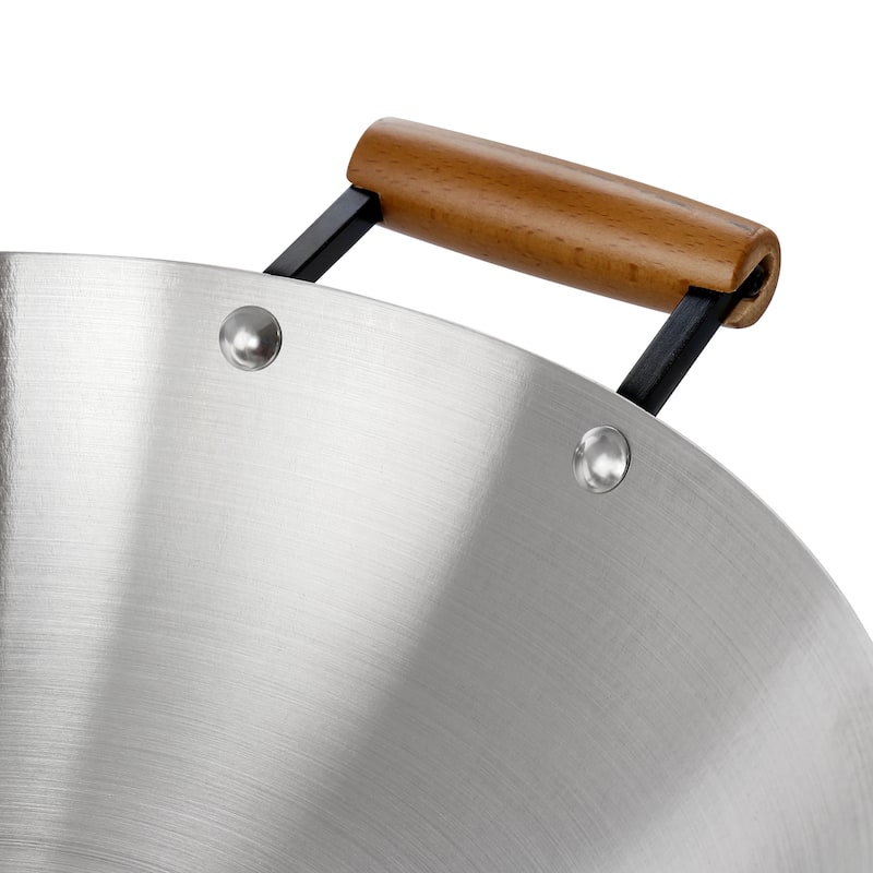 14 Inch Stainless Steel Wok