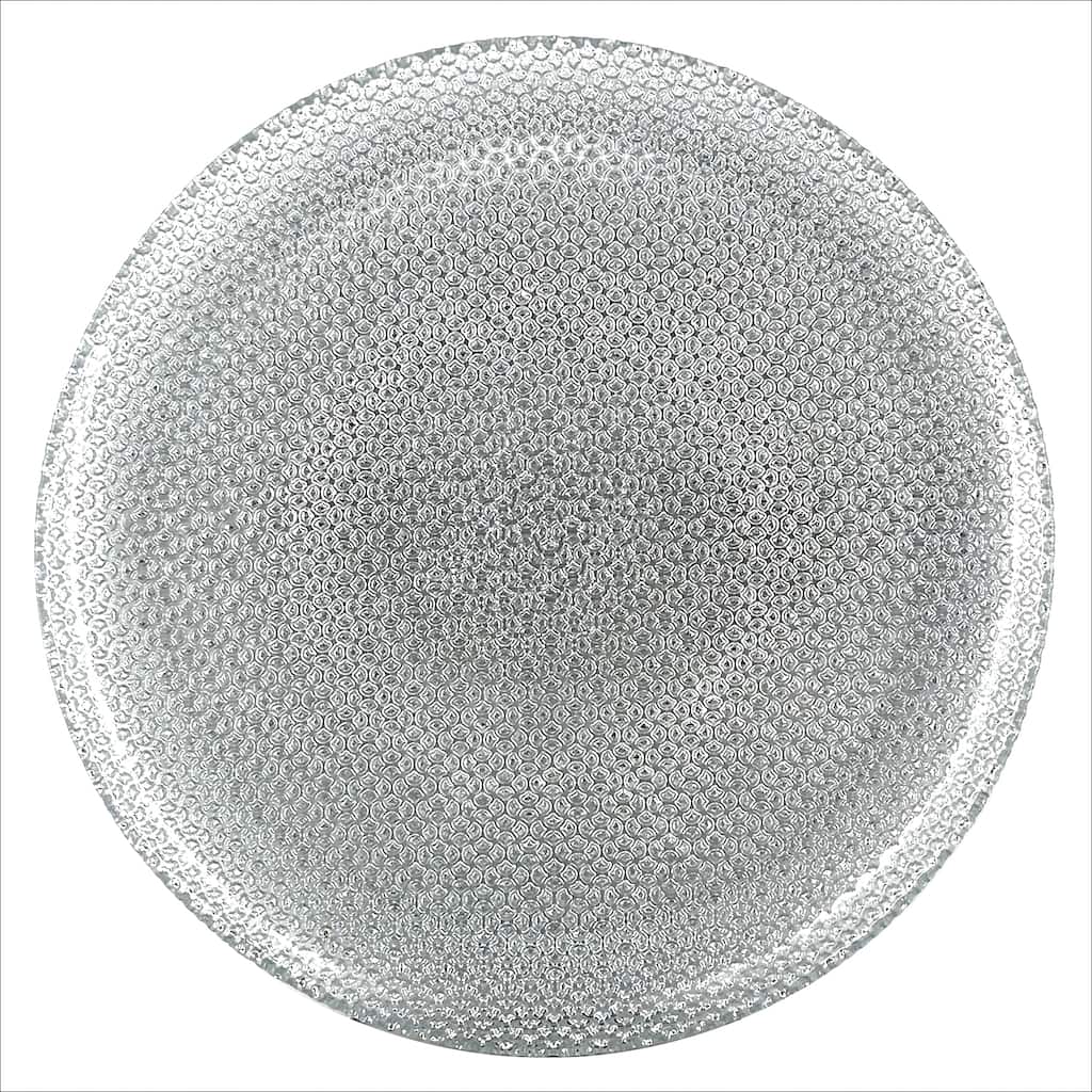 Versatile Gilded Glass Dinnerware with Pebble Pattern and Distressed Finish