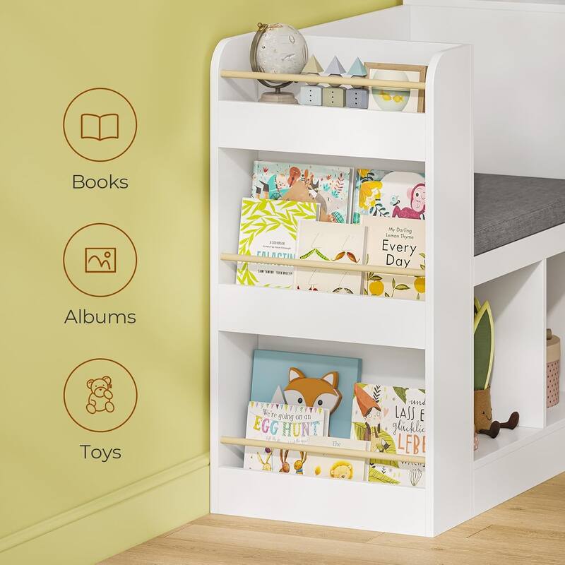 Toy Storage Organizer Kids Bookshelf 2 Drawers Book Display Kindergarten